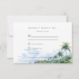 Beach Tropical Summer Wedding RSVP