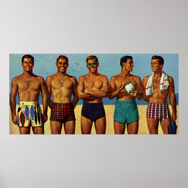 Beach Typs der 50er Jahre Poster (Vorne)
