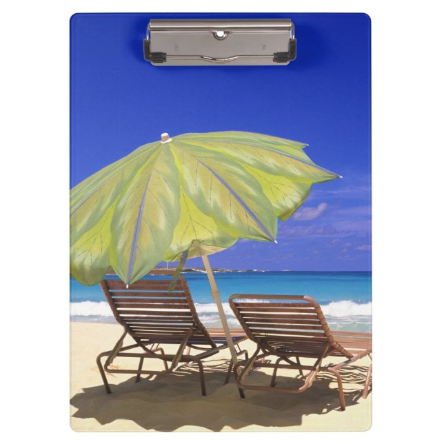 Beach Umbrella, Abaco, Bahamas Klemmbrett (Vorderseite)