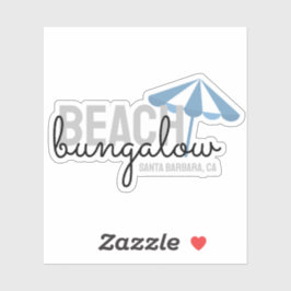 Beach Umbrella Ferien Vermietung - Vinyl Sticker