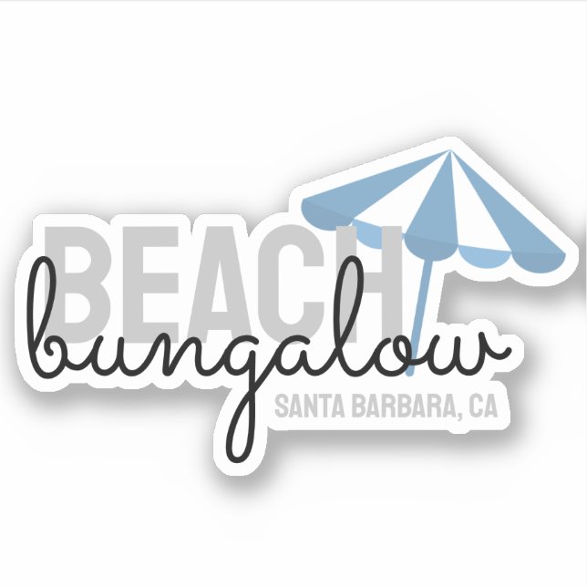 Beach Umbrella Ferien Vermietung - Vinyl Sticker (Vorderseite)