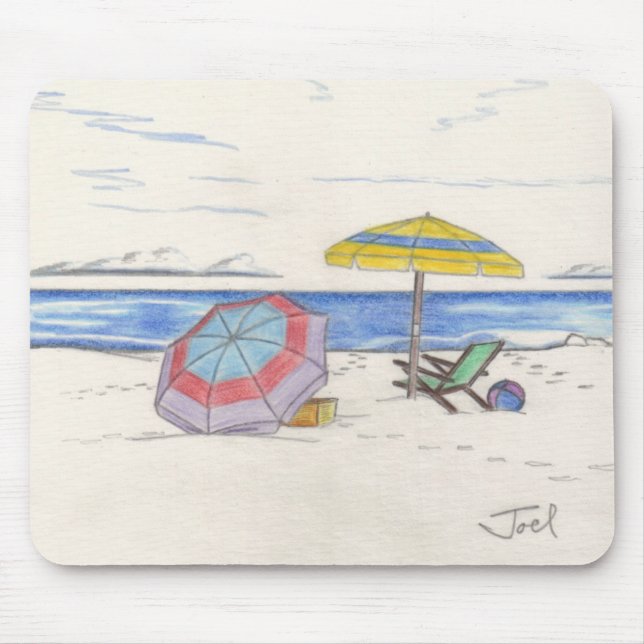 BEACH UMBRELLAS Mousepad (Vorne)