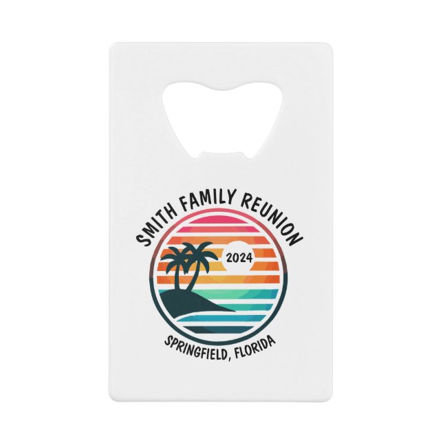 Beach Vacation Family Wiedersehen Geldbeutel Flaschenöffner (Vorderseite)