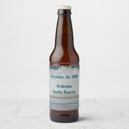 Beach Vacation Family Wiedersehen Ocean Summer Sea Bierflaschenetikett