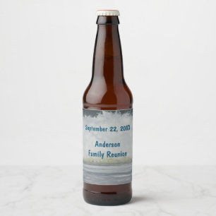 Beach Vacation Family Wiedersehen Ocean Summer Sea Bierflaschenetikett