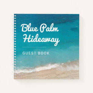 Beach Vacation Rental Custom Gästebuch Notizbuch