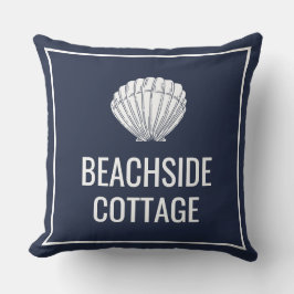 Beach Vacation Rental Navy Muschel Moderne Airbnb Kissen