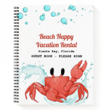 Beach Vacation Summer Hütte Gästebuch