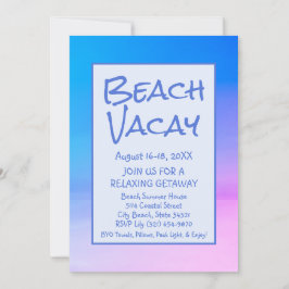 Beach Vacay Entdeckungsreise Einladung