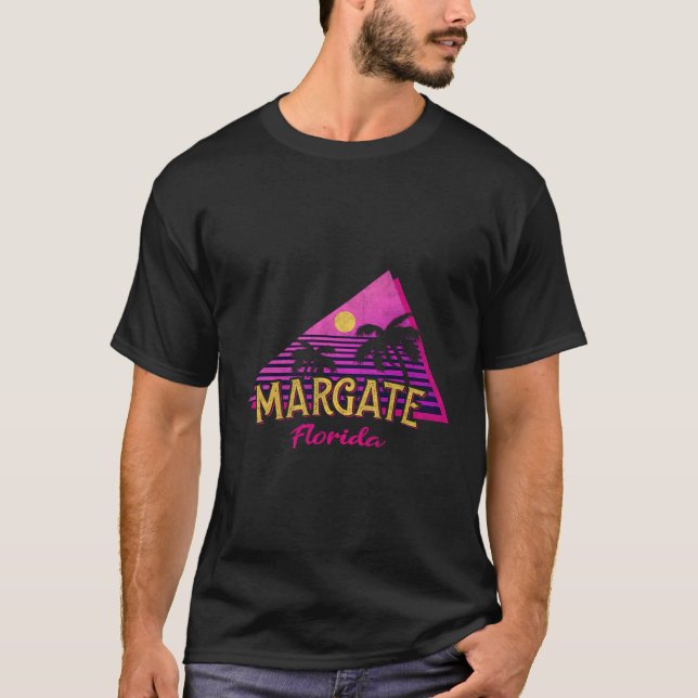 Beach Vaporwave Vacation Souvenir Margate T-Shirt (Vorderseite)