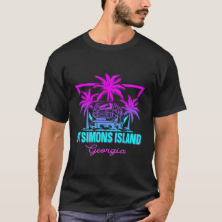 Beach Vaporwave Vacation St Simons Island T-Shirt