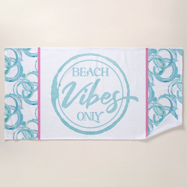 Beach Vibes Beach Handtuch (Vorderseite)