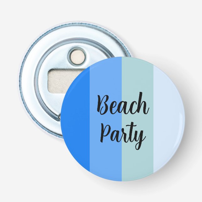 Beach Vibes, Blue Stripes Flaschenöffner (Vorderseite)