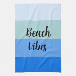 Beach Vibes, Blue Stripes Geschirrtuch