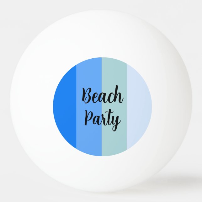 Beach Vibes, Blue Stripes Tischtennisball (Vorderseite)