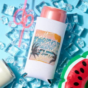 Beach Vibes Can Coozie - Salzwasser & Sun Shine Selters Dosenkühler