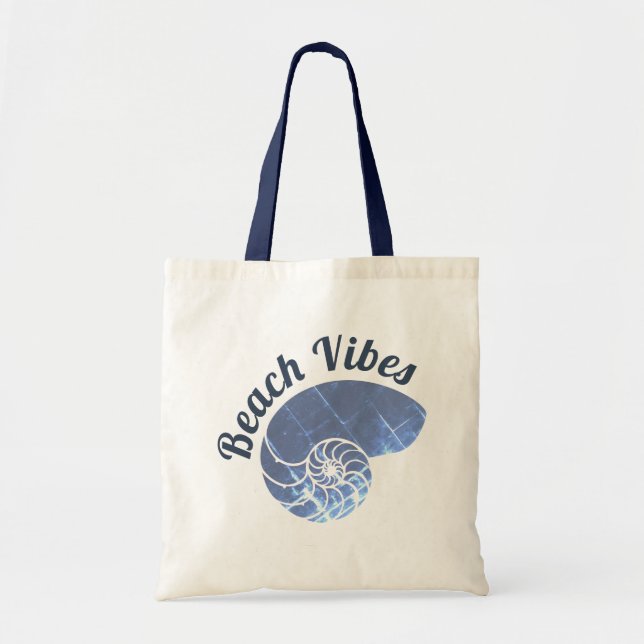 Beach Vibes Coole Muschel Tragetasche (Vorne)