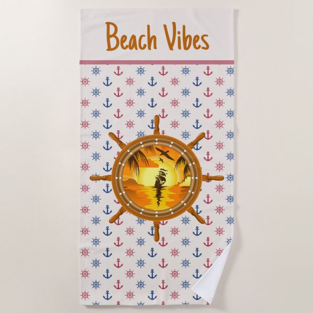 Beach Vibes Handtuch (Vorderseite)