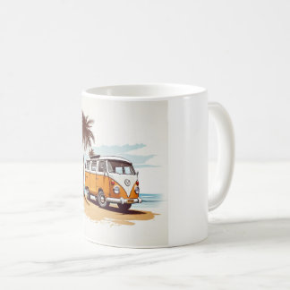  Beach Vibes Kombi Mug - Retro Surfing Serenity Kaffeetasse