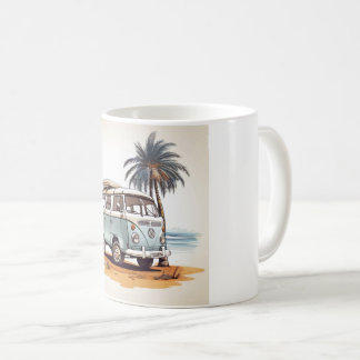  Beach Vibes Kombi Mug - Retro Surfing Serenity Kaffeetasse
