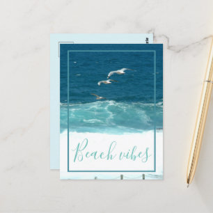 Beach Vibes Ocean Waves Postkarte