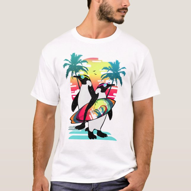 Beach vibes penguin  T-Shirt (Vorderseite)
