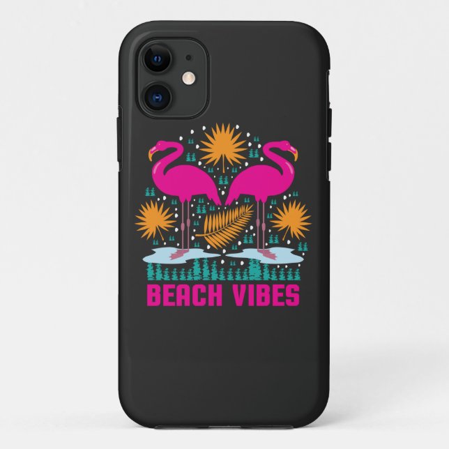 Beach Vibes Pink Flamingos-19501 Case-Mate iPhone Hülle (Rückseite)