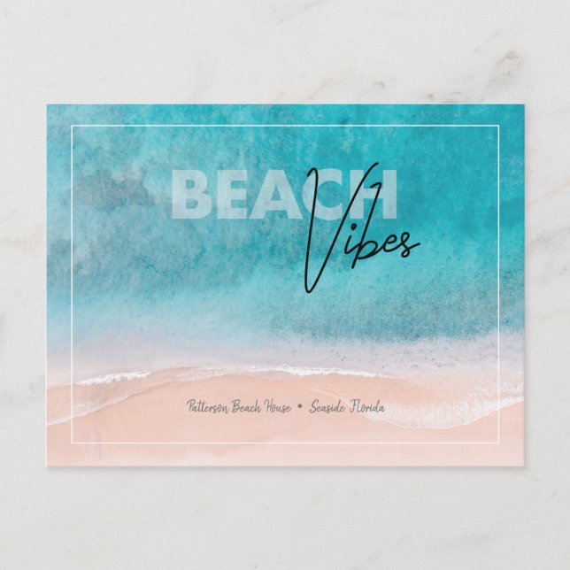 Beach Vibes Postcard Zuhause Postkarte (Vorderseite)
