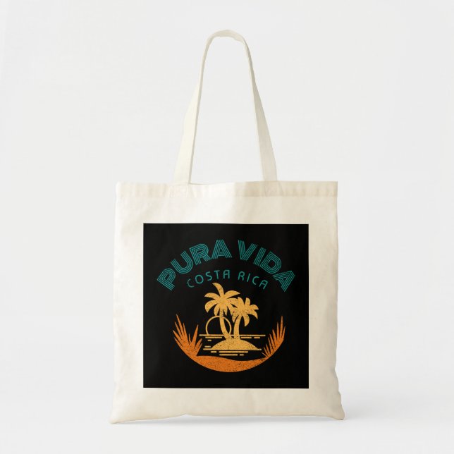 Beach Vibes Pura Vida Costa Rica Tragetasche (Vorne)