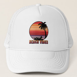 Beach Vibes - Retro Sunset Truckerkappe