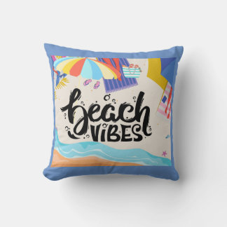 Beach Vibes Throw Pillow von Sommer Hamilton Kissen