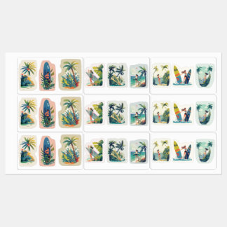 Beach Vibes Vinyl Stickers Etiketten