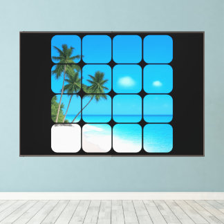 Beach VIew Advanced Graphic Stretched Canvas Print Leinwanddruck