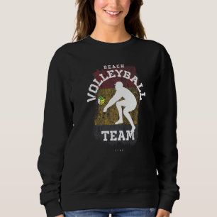 Beach Volleyball Chad Flag Liebe Volleyball Spiele Sweatshirt