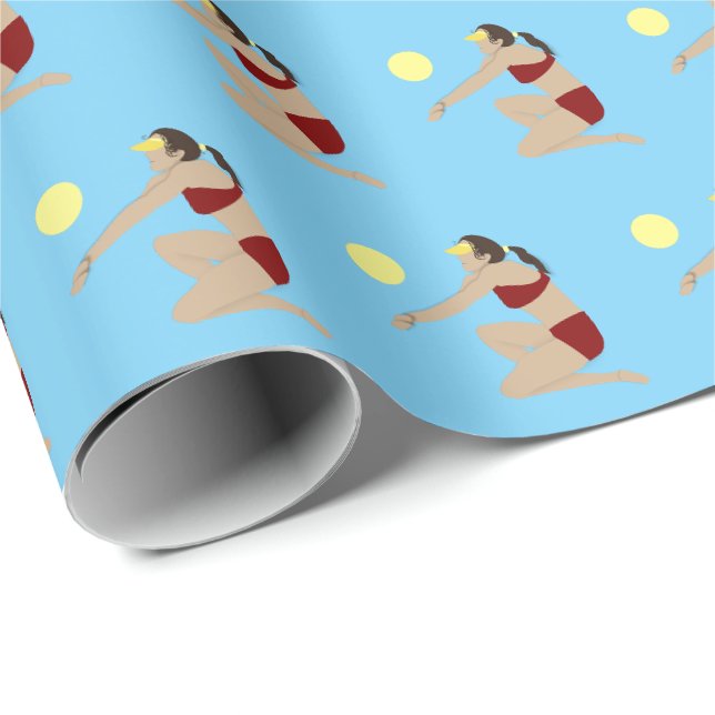 Beach Volleyball Geschenkpapier (Rolleneckpunkt)