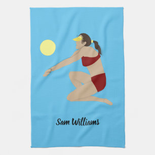 Beach Volleyball Geschirrtuch