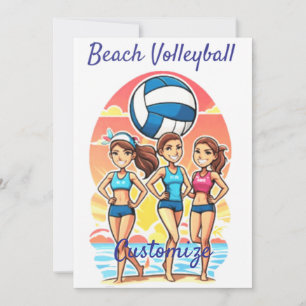 Beach Volleyball Girls Thunder_Cove Einladung