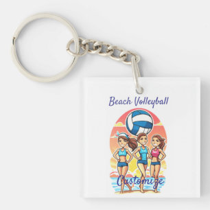 Beach Volleyball Girls Thunder_Cove Schlüsselanhänger