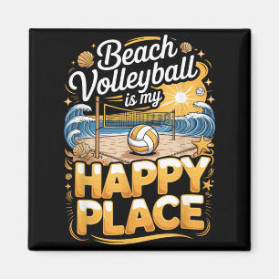 Beach Volleyball ist mein glücklicher Ort Spieler Magnet