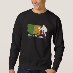 Beach Volleyball Mali Flag Liebe Volleyball Spiele Sweatshirt