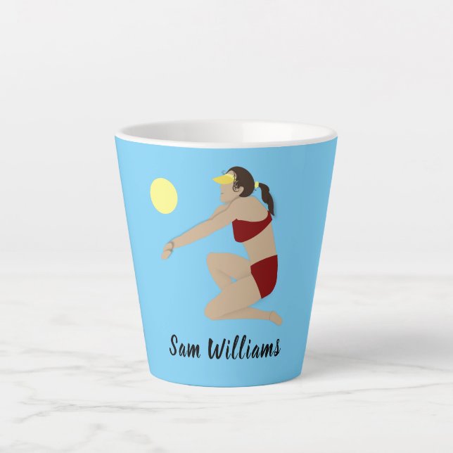 Beach Volleyball Milchtasse (Vorderseite)