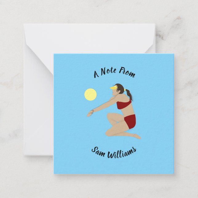 Beach Volleyball Mitteilungskarte (Vorderseite)