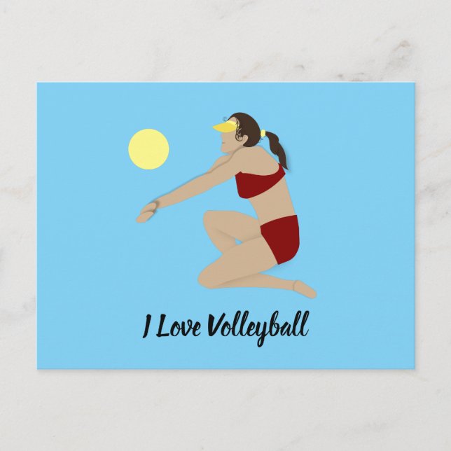 Beach Volleyball Postkarte (Vorderseite)