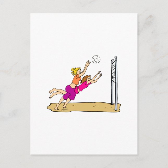 Beach Volleyball Postkarte (Vorderseite)