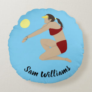 Beach Volleyball Rundes Kissen
