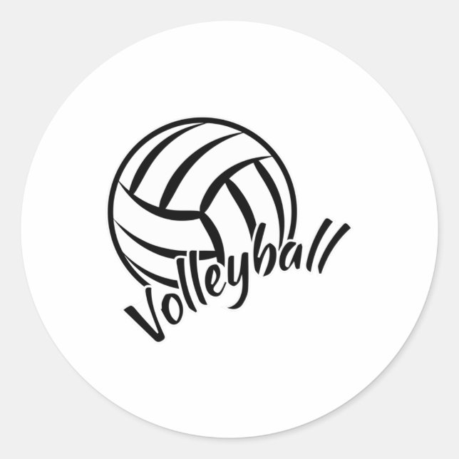 Beach Volleyball Spieler Volleyball Girl-Geschenk Runder Aufkleber (Vorderseite)