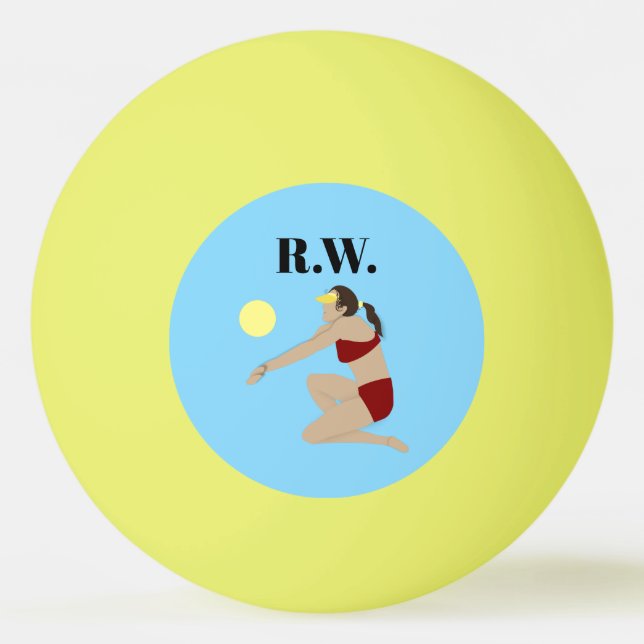 Beach Volleyball Tischtennisball (Vorderseite)