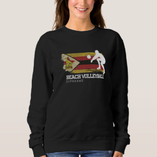 Beach Volleyball Zimbabwe Flag Liebe Volleyball Pl Sweatshirt
