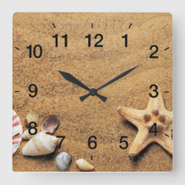 Beach Wall Clock Quadratische Wanduhr