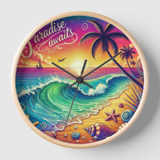 Beach Wall Clock Uhr